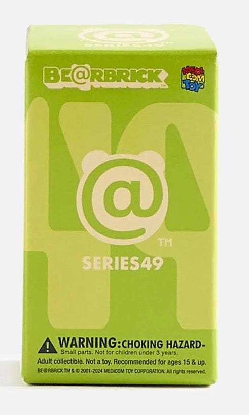 Actual item: front of sealed MEDICOM TOY BE@RBRICK Series 49 blind box