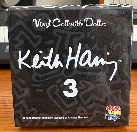 Actual item: front of MEDICOM TOY Keith Haring Series 3 Vinyl Collectible Dolls sealed blind box