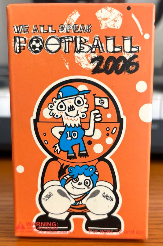 Actual item: front of Jon Burgerman Trexi We All Speak Football 2006 box